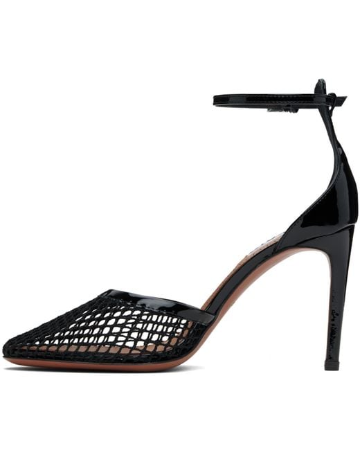 Alaïa Black High Fishnet Heels