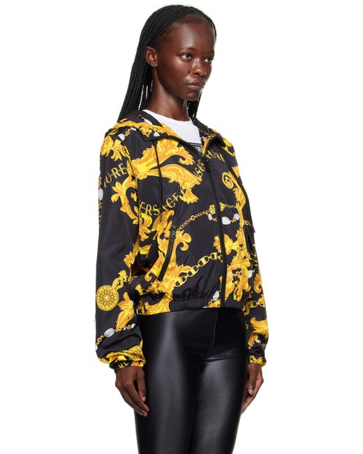 Versace Multicolor Black & Gold Chain Couture Jacket