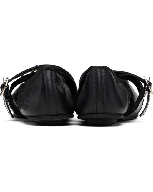 Repetto Black Twist Mary Jane Ballerina Flats