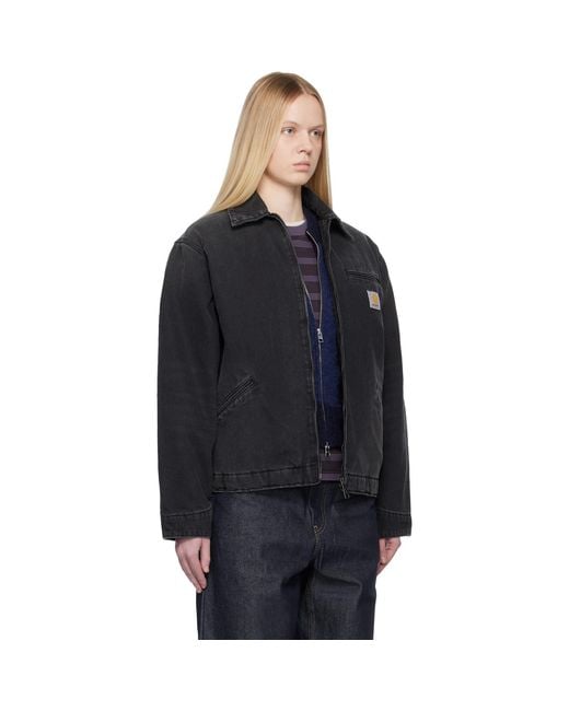 Carhartt Black Og Detroit Denim Jacket