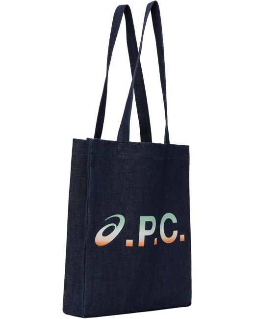 A.P.C. ネイビー Asicsエディション Lou トートバッグ Black