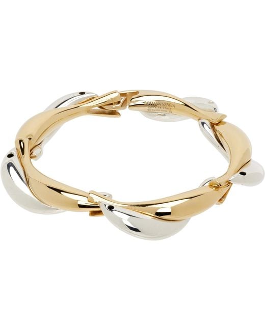 Bottega Veneta Metallic Sardine Bracelet