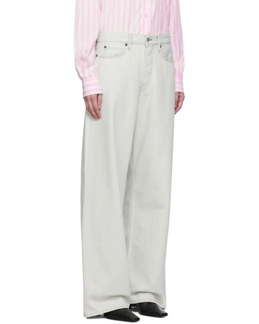Acne ブルー 1981f ルーズフィット ジーンズ White