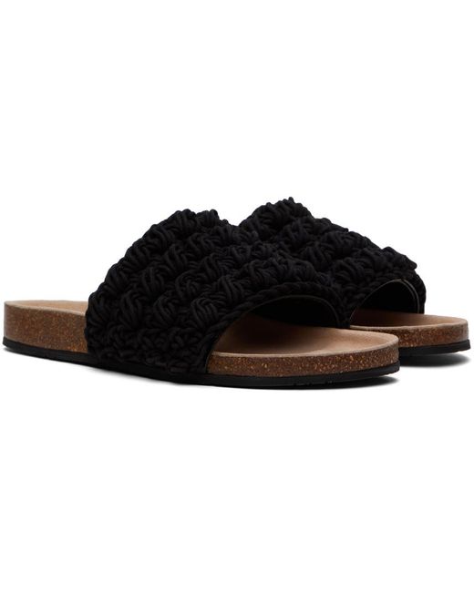 J.W. Anderson Black Popcorn Slides for men