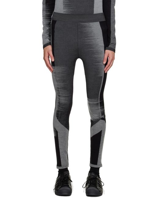 Y-3 Black & Gray Engineered Sweatpants for men