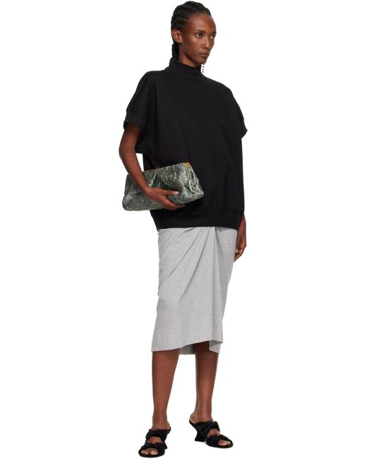 Jupe Midi Grise En Jersey Dries Van Noten en coloris Black