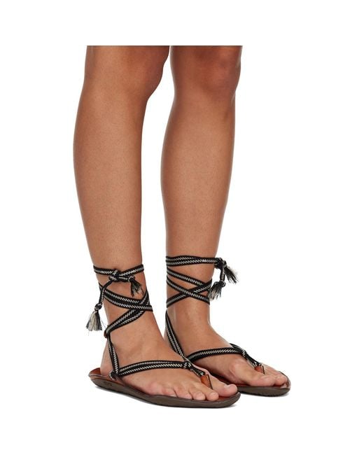 Lemaire Brown Leather Vibram Sandals