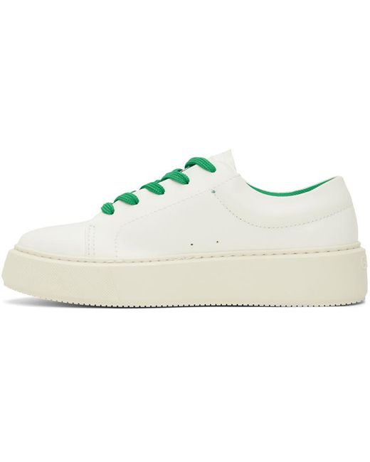 Ganni Black White & Green Sporty Mix Cupsole Sneakers