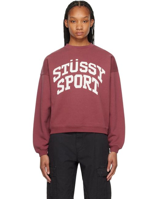 Stussy Red Big Crackle 'Sport' Sweatshirt