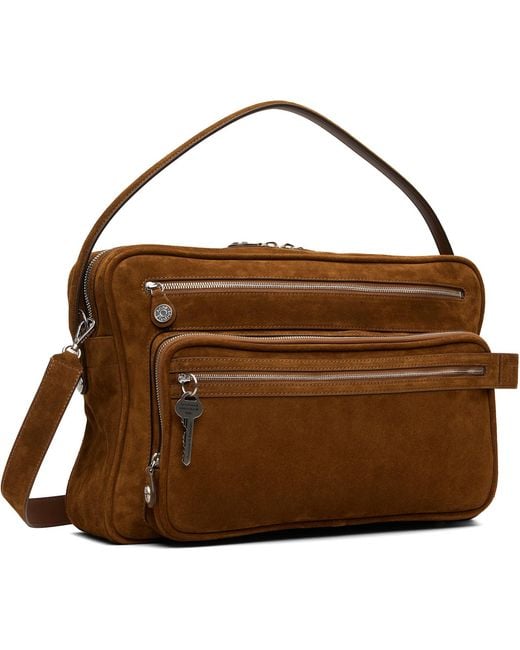 Acne Brown Camero Camera Suede Shoulder Bag