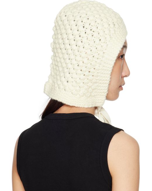 ShuShu/Tong Tied Knit Hood in White | Lyst Australia display picture 1