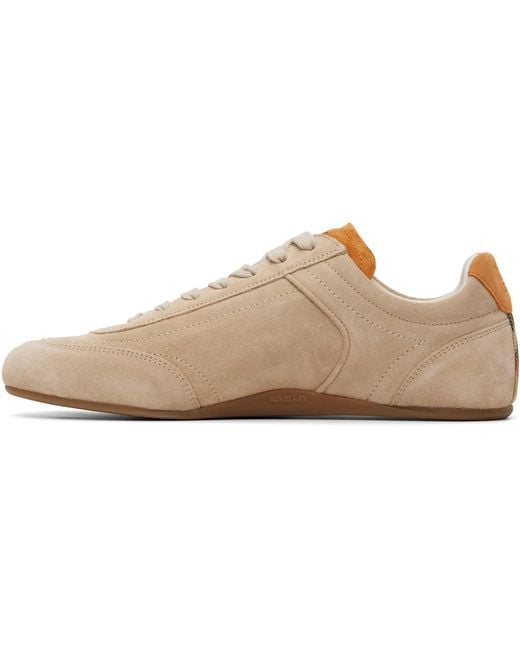 Burberry Brown Suede Knight Runner Sneakers for men