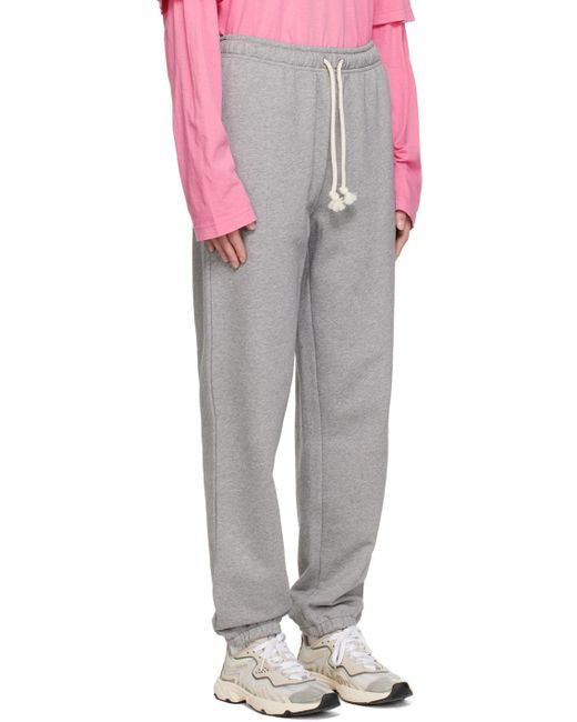 Acne Red Gray Relaxed-fit Lounge Pants