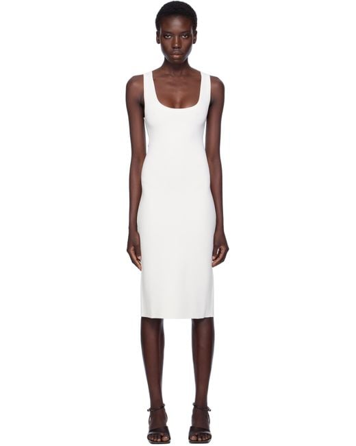 Robe Débardeur Midi Courte Blanche Totême  en coloris Black
