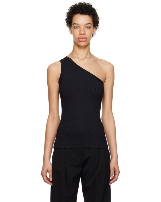 Stella McCartney Black Single-shoulder Tank Top