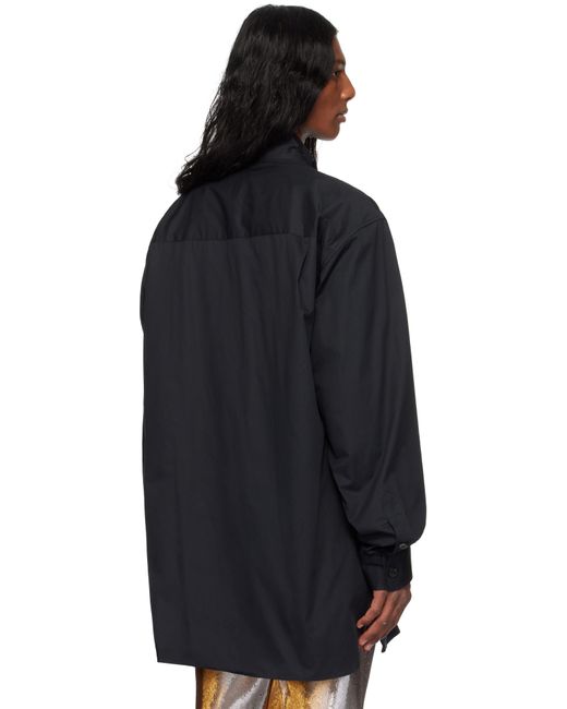 Dries Van Noten Black Twill Overshirt for men