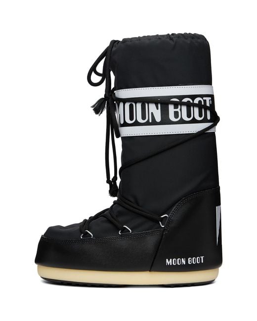 Moon Boot Black Icon Nylon Boots for men