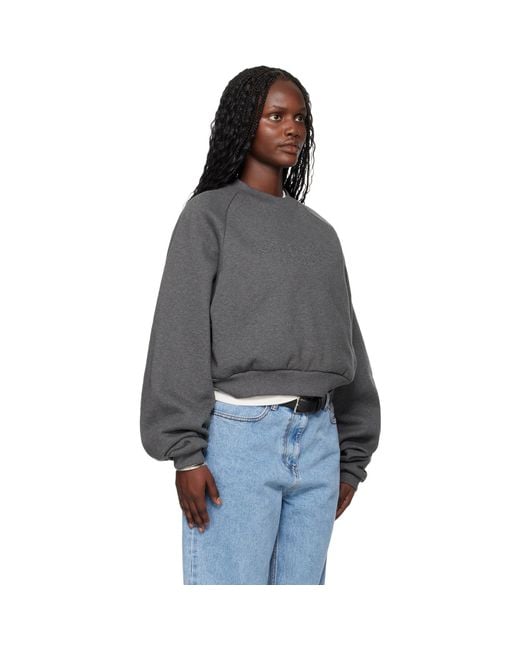 Fear Of God Black Holiday Embossed 90S Raglan Crewneck Sweatshirt