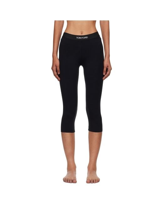 Tom Ford Black Modal Yoga Leggings