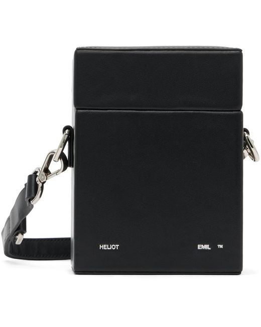 HELIOT EMIL Black Strap Box Bag for men