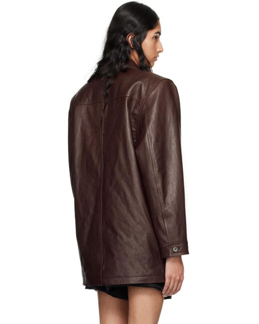 Button up leather jacket 2025