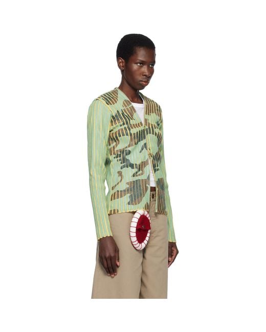 Stanley Raffington Green Plated Knit Jacket