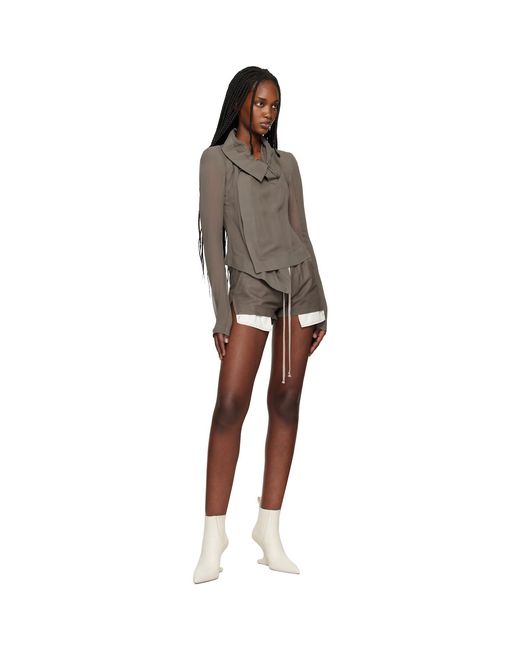 Rick Owens Black Temple Classic Biker Jacket