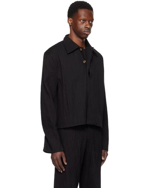 Tondolo Black Gilled Jacket for men