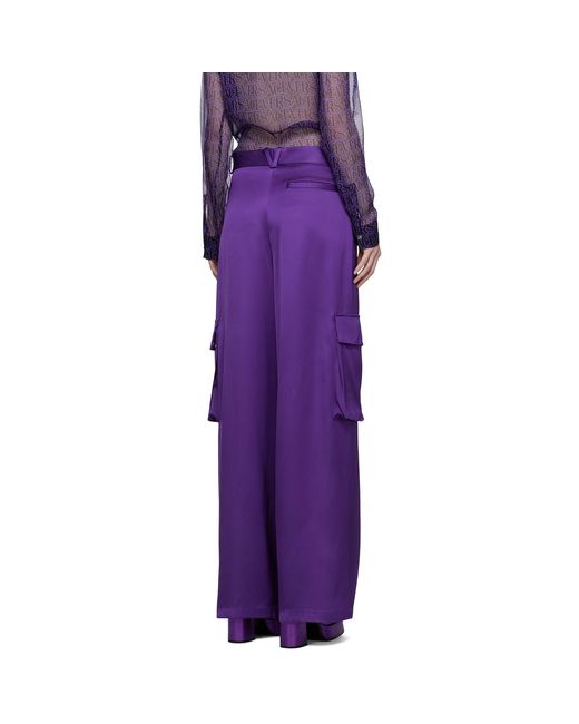Versace Purple Wide-leg Trousers
