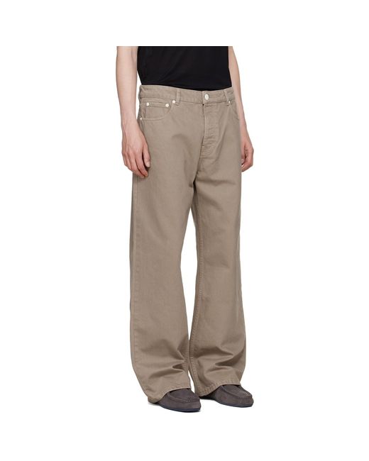 AMI Multicolor Cotton Large Fit Jeans for men