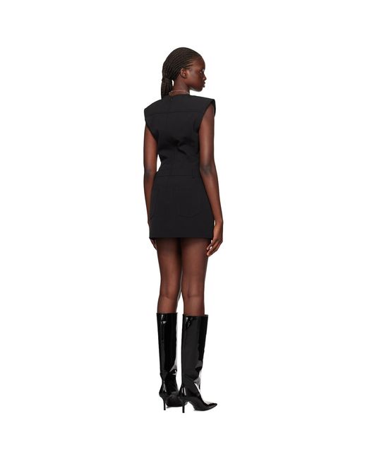 Acne Black Round Neck Minidress