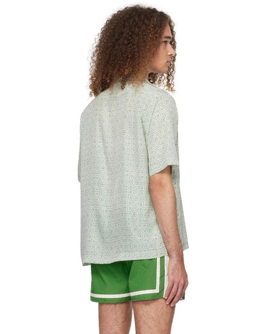 Rhude Off-white & Green Cravat Shirt for men