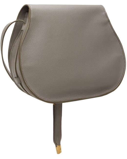 Chloé Gray Medium Marcie Saddle Bag