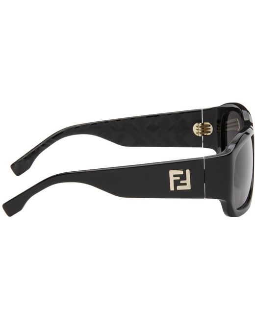 Fendi Black 'Ff' Sunglasses for men