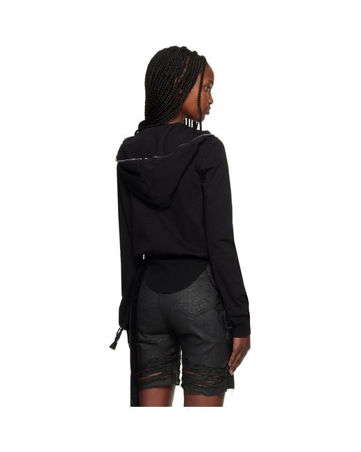 Rick Owens Black Temple Small Hoodie
