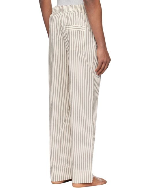 Tekla Natural Off- Poplin Pyjama Pants for men