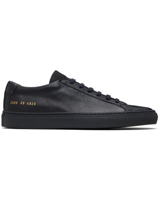 Common Projects Black Achilles Premium Sneakers for men