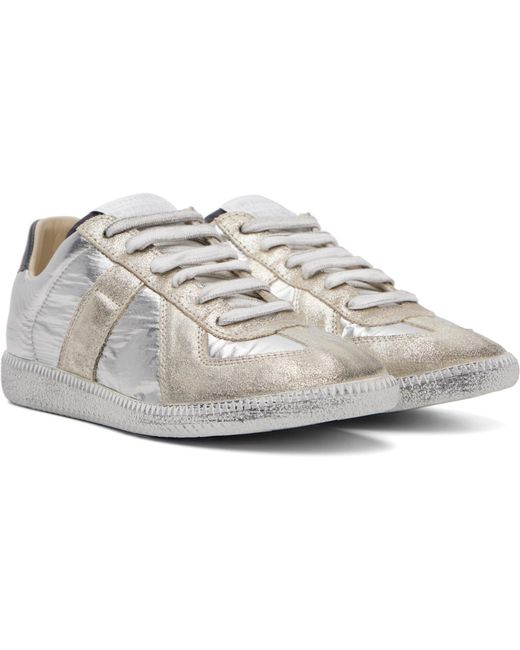 Maison Margiela Black Replica Iridescent Sneakers