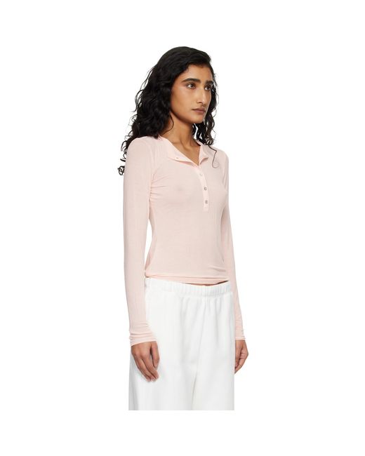 Skims Multicolor Sheer Modal Creweck Henley