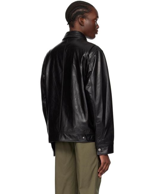 Helmut lang black leather hotsell jacket