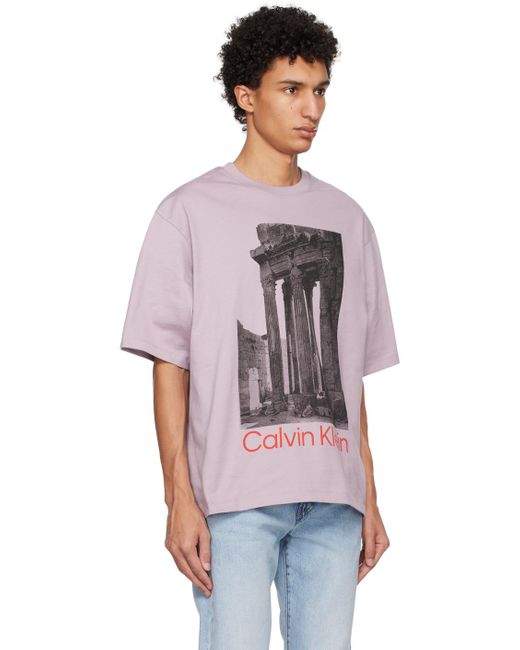 Calvin Klein Purple Ruins Collage T-shirt for Men | Lyst Canada