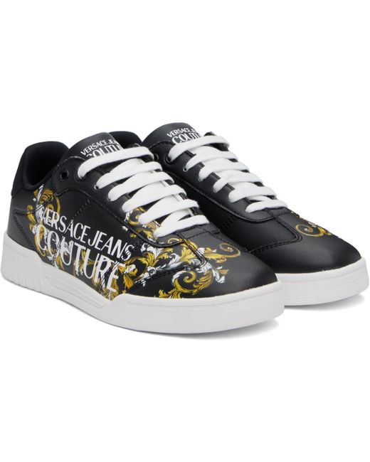 Baskets Brooklyn Noir Et Doré À Motif Barocco Versace Jeans Couture pour homme en coloris Black