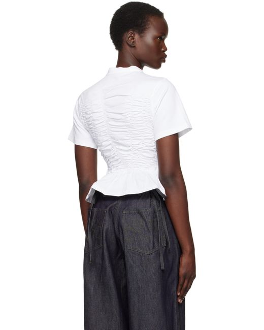 CECILIE BAHNSEN ホワイト Ace Tシャツ Black