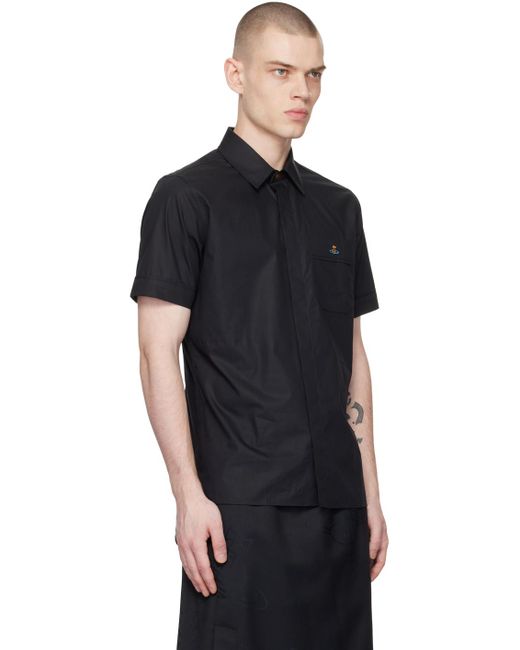 Vivienne Westwood Black Embroidered Shirt for men