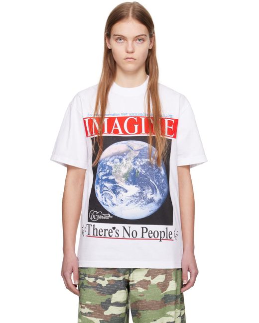 ONLINE CERAMICS White 'imagine' T-shirt