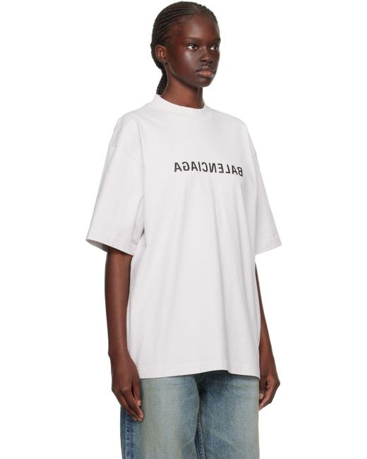 balenciaga logo shirt black off white