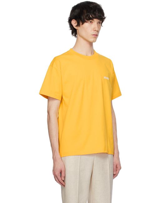 Jacquemus Orange Yellow Les Classiques 'le T-shirt ' T-shirt for men