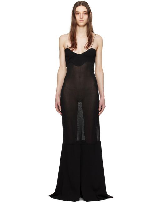 Jacquemus Black Les Sculptures 'La Robe Fino' Maxi Dress