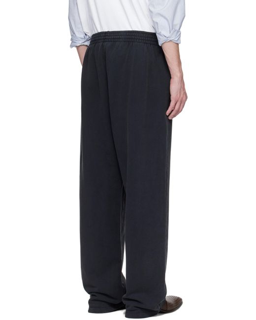 Martine Rose Black Wide-Leg Sweatpants for men