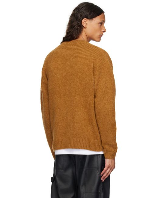 Dries Van Noten Black Alpaca Cardigan for men